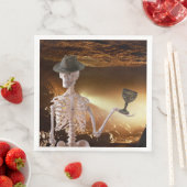 ディナーナプキンズ、"インディ"ボーンハロウィーンスケルトン (インサイチュ)