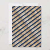 ディナーネイビーブルー卒業式 招待状 (裏面)