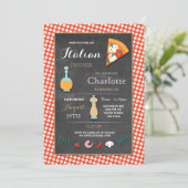 ディナーバースデイタリアンィパーティーチョークピザ招待状 招待状 (スタンド正面)