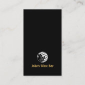 ディナーバーレストランワイングラス 名刺 (裏面)