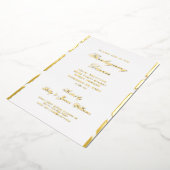 ディナーパーティの招待状感謝祭 箔招待状 (回転した状態)