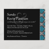 ディナーパーティの招待状 インビテーションポストカード (裏面)