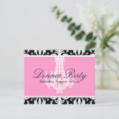 ディナーパーティの招待状 インビテーションポストカード (スタンド正面)