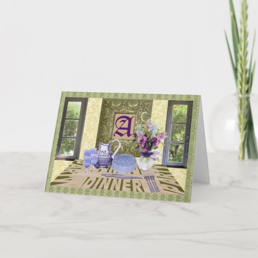 ディナーパーティの招待状 サンキューカード (正面)