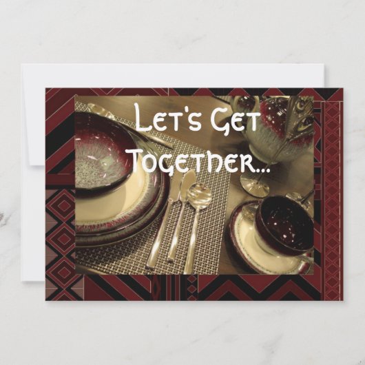 ディナーパーティの招待状 招待状 (正面)