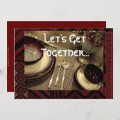 ディナーパーティの招待状 招待状 (正面/裏面)