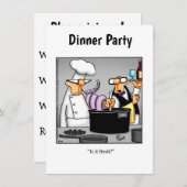 ディナーパーティの招待状 招待状 (正面/裏面)