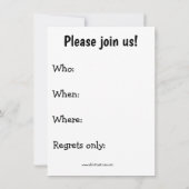 ディナーパーティの招待状 招待状 (裏面)