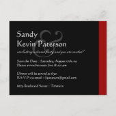 ディナーパーティの招待状 案内ポストカード (裏面)