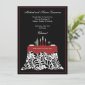 ディナーパーティーのお祝い 招待状 (スタンド正面)