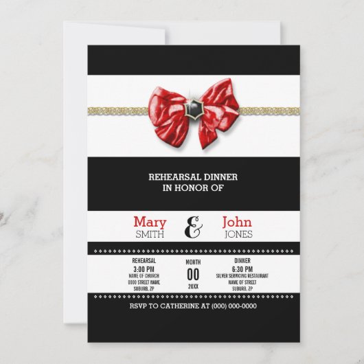 ディナーパーティーの個人設定 招待状 (正面)