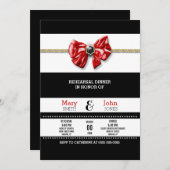 ディナーパーティーの個人設定 招待状 (正面/裏面)