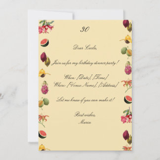 ディナーパーティーの招待状 招待状