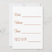 ディナーパーティーの招待状 招待状 (裏面)