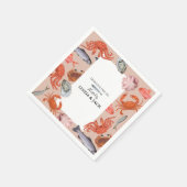 ディナーパーティーナプキンズシーフードテーマ スタンダードカクテルナプキン (角)