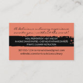 ディナーパーティーパーソナルシェフ料理クラスケータリング 名刺 (裏面)