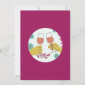 ディナーパーティーフレンズ誕生日ワインテイスティングランチ 招待状 (裏面)