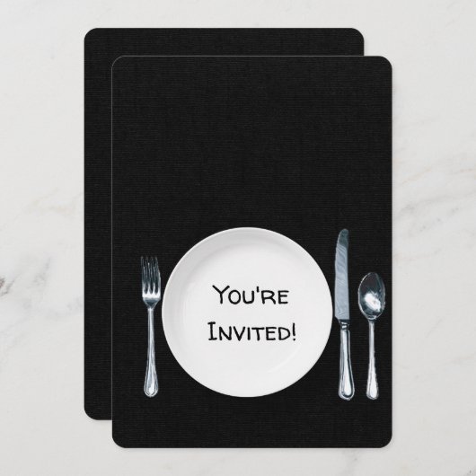 ディナーパーティー招待状 招待状 (正面/裏面)