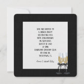 ディナーパーティー水玉模様招待状 招待状 (裏面)