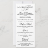 ディナーパーティー結婚のリハーサルミニマリストメニュー 招待状 (正面)