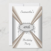 ディナーパーティー誕生日招待状詳細の追加 招待状 (正面)