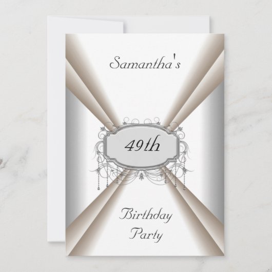 ディナーパーティー誕生日招待状詳細の追加 招待状 (正面)