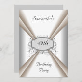 ディナーパーティー誕生日招待状詳細の追加 招待状 (正面/裏面)