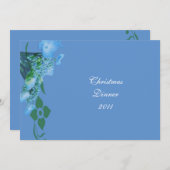 ディナーパーティー青紫陽花 招待状 (正面/裏面)