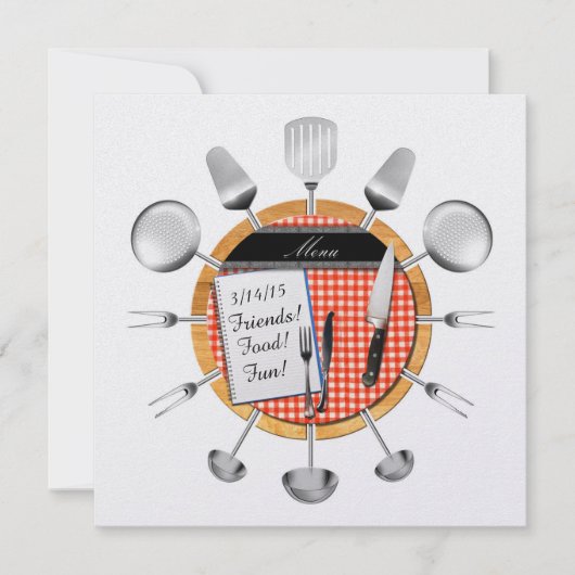 ディナーパーティー/特別な機会招待状- SRF 招待状 (正面)