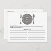 ディナーブライダルシャワーレシピカード ポストカード (正面/裏面)