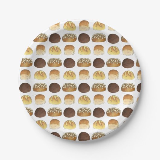 ディナーブレッド転がバンスベーカリーベーカーグルメ ペーパープレート (正面)