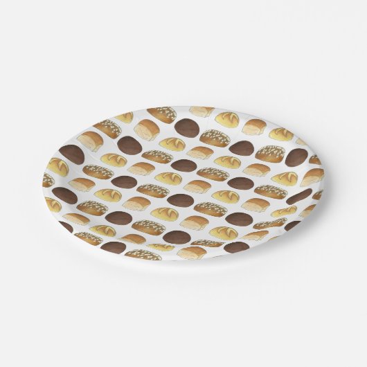 ディナーブレッド転がバンスベーカリーベーカーグルメ ペーパープレート (アングル)