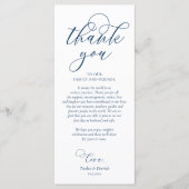 ディナープレイスセッティングサンキューネイビーブルーカード プログラム (正面)