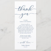 ディナープレイスセッティングサンキューネイビーブルーカード プログラム (正面)