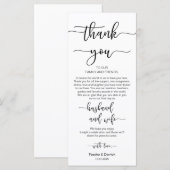 ディナープレイスセッティングサンキューブラックスクリプトカード プログラム (正面/裏面)