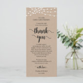 ディナープレイスセッティングサンキュー素朴クラフトカード プログラム (スタンド正面)