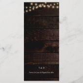 ディナープレイスセッティングサンキュー素朴クラフトカード プログラム (裏面)