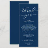 ディナープレイス設定ありがとうネイビーブルーカード プログラム (正面/裏面)