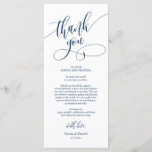 ディナープレイス設定ありがとう書道カード プログラム (正面)