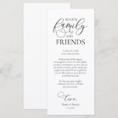 ディナープレイス設定ありがとう書道カード プログラム (正面/裏面)