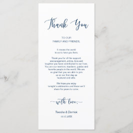 ディナープレイス設定ありがとう、ネイビーブルー、カード プログラム