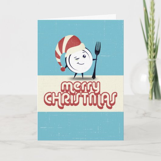 ディナープレートクリスマスシェフレストランケータリング シーズンカード (正面)