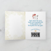 ディナープレートクリスマスシェフレストランケータリング シーズンカード (内部)