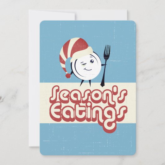 ディナープレートシェフケータリングレストランクリスマス シーズンカード (正面)