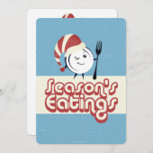 ディナープレートシェフケータリングレストランクリスマス シーズンカード (正面/裏面)