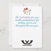 ディナープレートシェフケータリングレストランクリスマス シーズンカード (裏面)