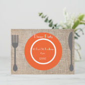 ディナープレートスタイリッシュディナーパーティー 招待状 (スタンド正面)