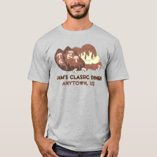 ディナーミートローフ食カスタマイズ品レストランドスタッフ Tシャツ