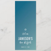 ディナーメニュモダンー星ブルーミントグラデーショングラデーション メニュー (裏面)