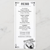 ディナーメニューの説明。 メニュー (正面)